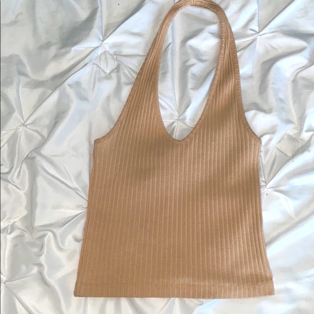 Beige crop top